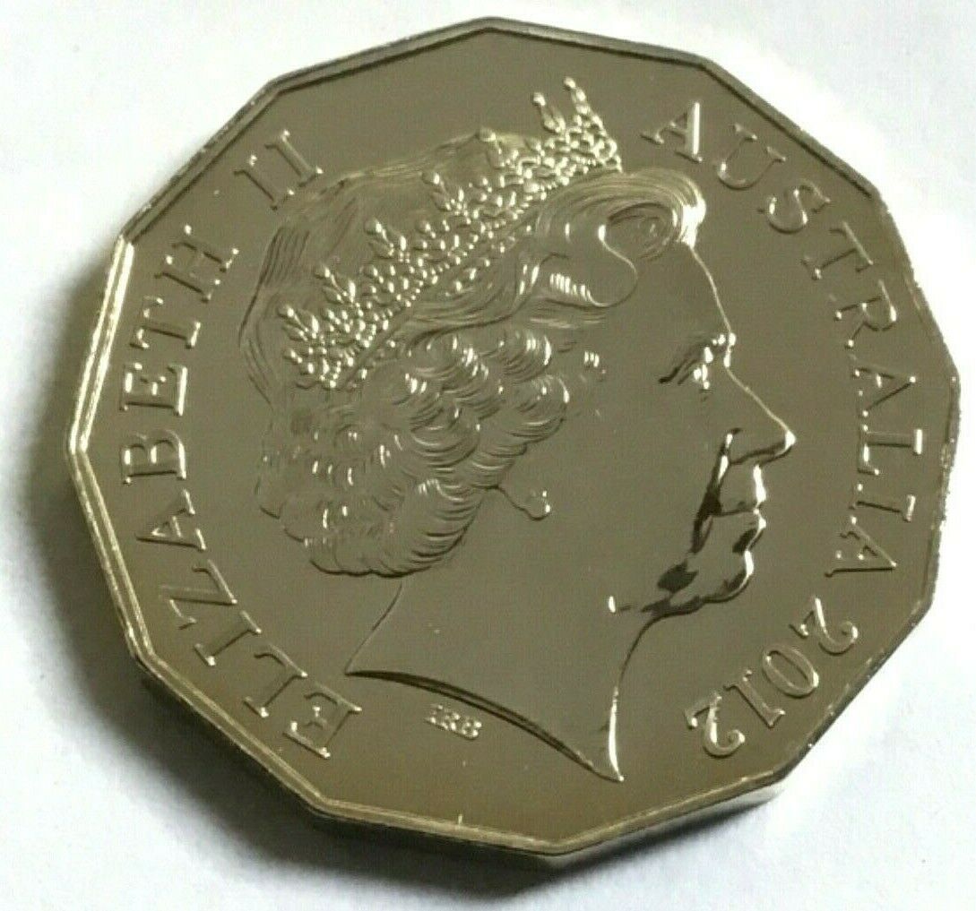Australia 2012 50 Cent Uncirculated Hypermetal Colour Coat of Arms