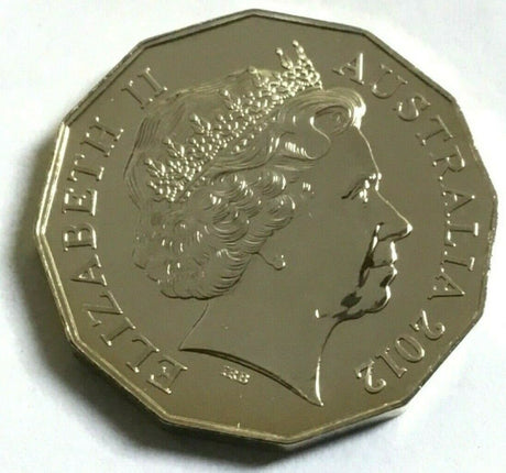 Australia 2012 50 Cent Uncirculated Hypermetal Colour Coat of Arms