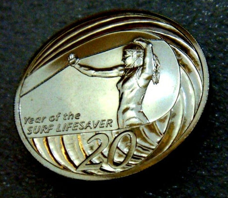 Australia 2007 20 Cent Uncirculated Year of the Surf Lifesaver Only 66141 Made