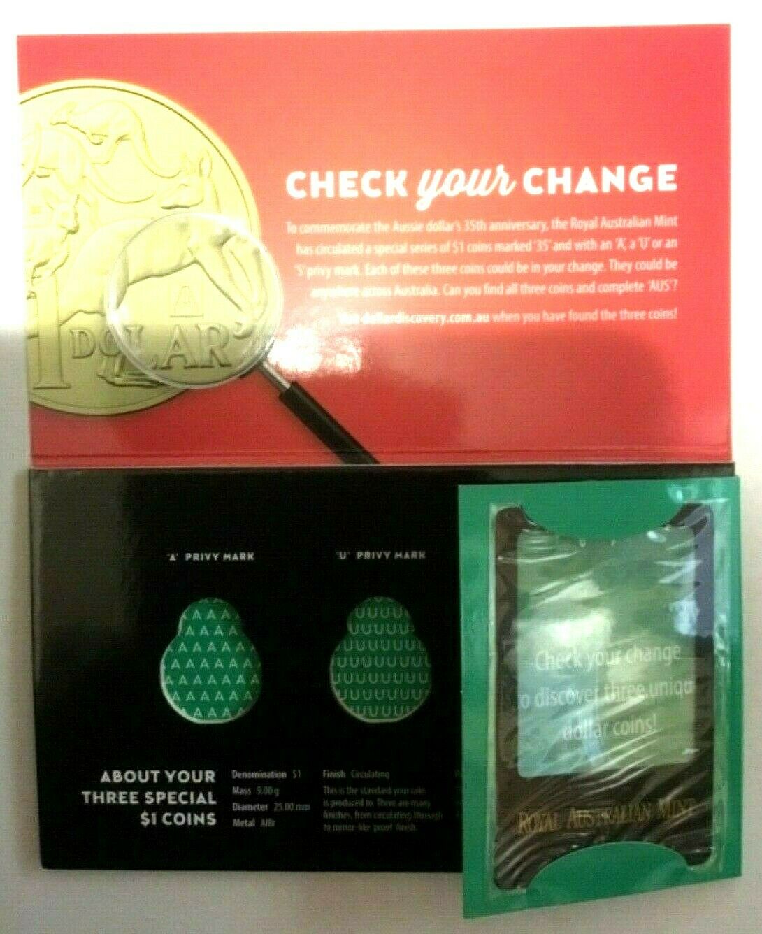 Australia 2018 Dollar Discovery Blue Booklet for $1 A U S Coins Sans Coins