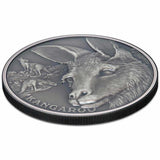 Niue 2021 $1 Kangaroo 1oz Silver Antique Coin