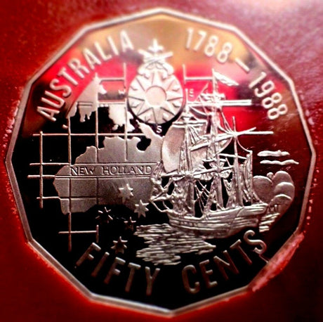 Australia 1988 50 Cent Proof Bicentenary Tall Ships