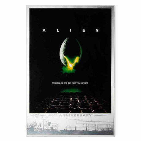 2019 Alien 40th Anniversary 1979 Movie Poster Silver Foil Perth Mint