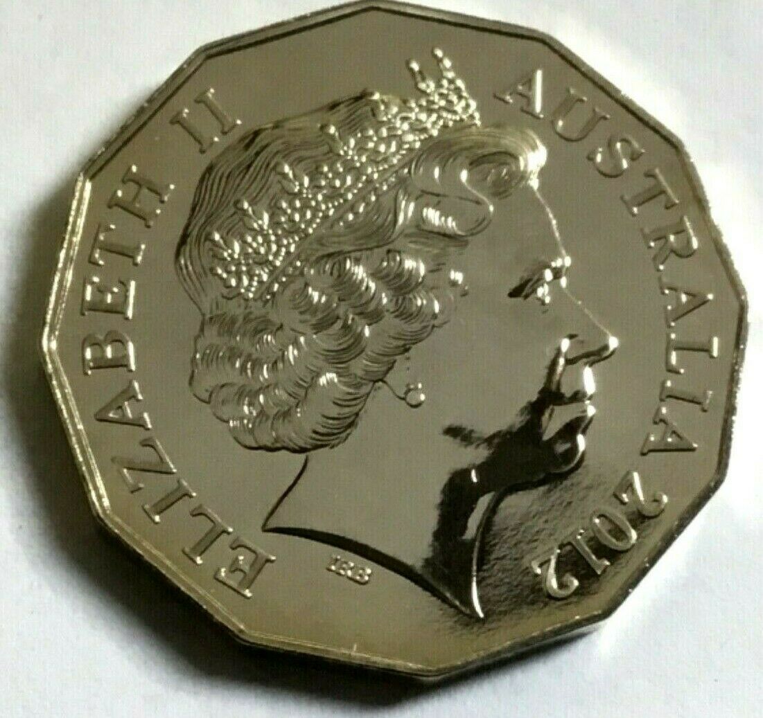 Australia 2012 50 Cent Uncirculated Hypermetal Colour Coat of Arms
