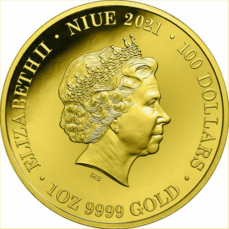 Niue 2021 $100 Proof Wombat Australia at Night Platinum Plated 1oz Gold