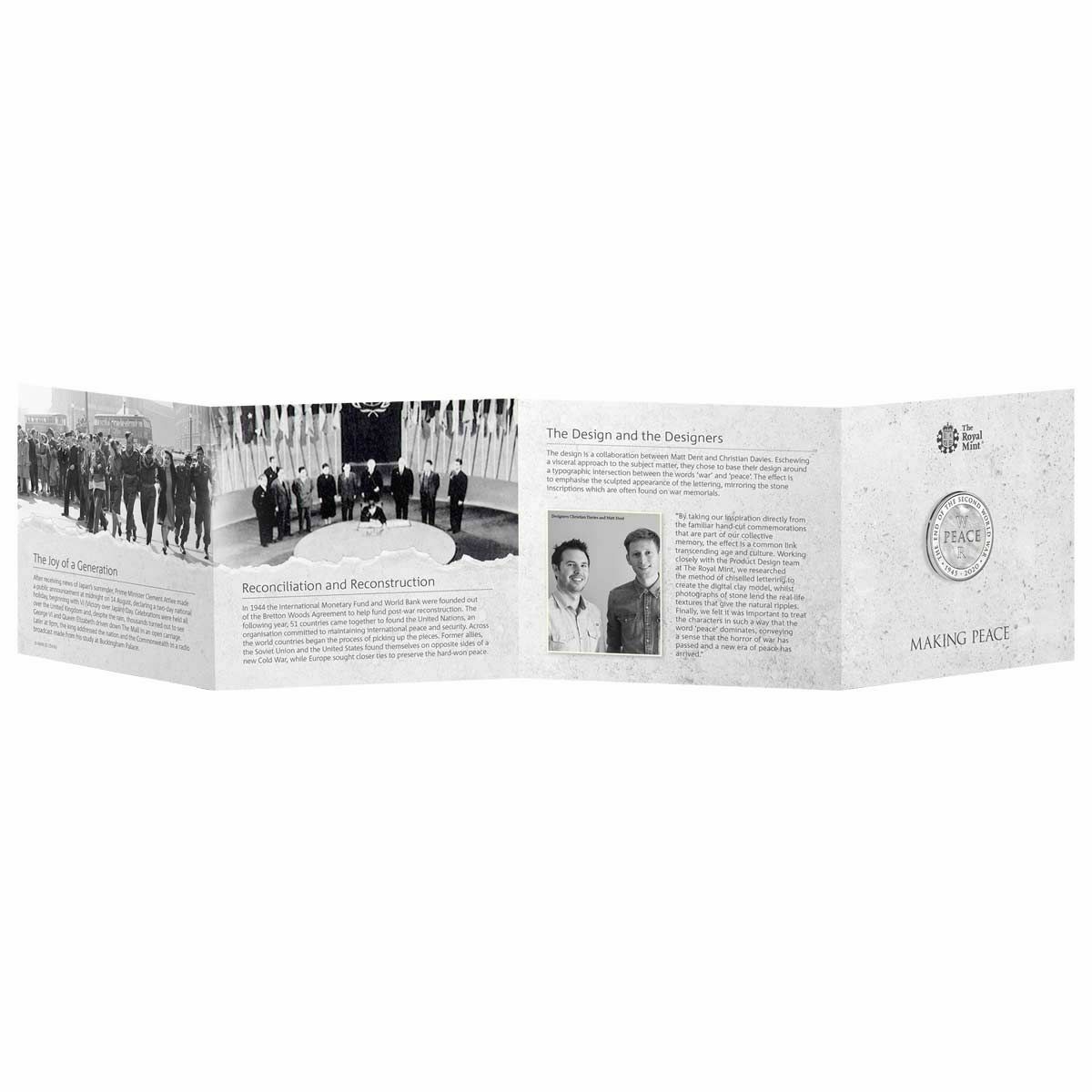 United Kingdom UK 1945 - 2020 The End of the Second World War £5 BU Sealed Coin Pack