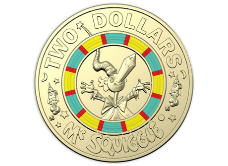 Australia 2019 $1 and $2 Coloured Uncirculated 60th Anniversary of Mr Squiggle and Friends Set