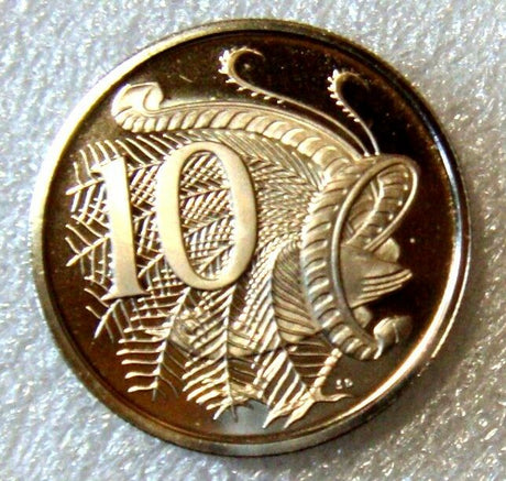 Australia 1966 10 Cent Proof Lyrebird