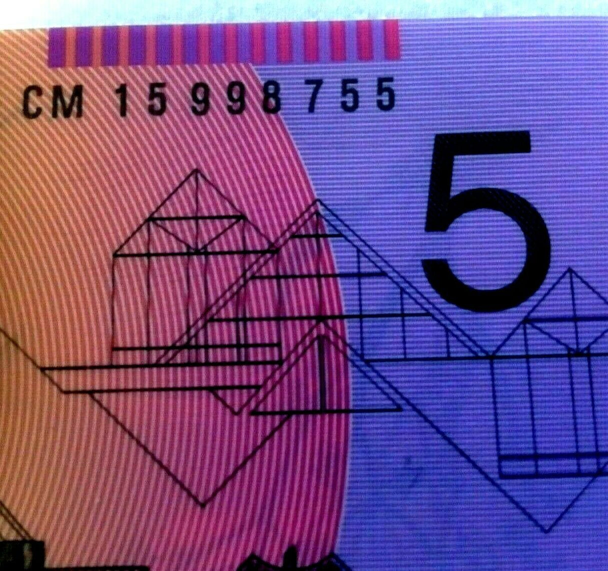 Australia 2015 $5 Uncirculated CM Prefix Old Generation Banknote