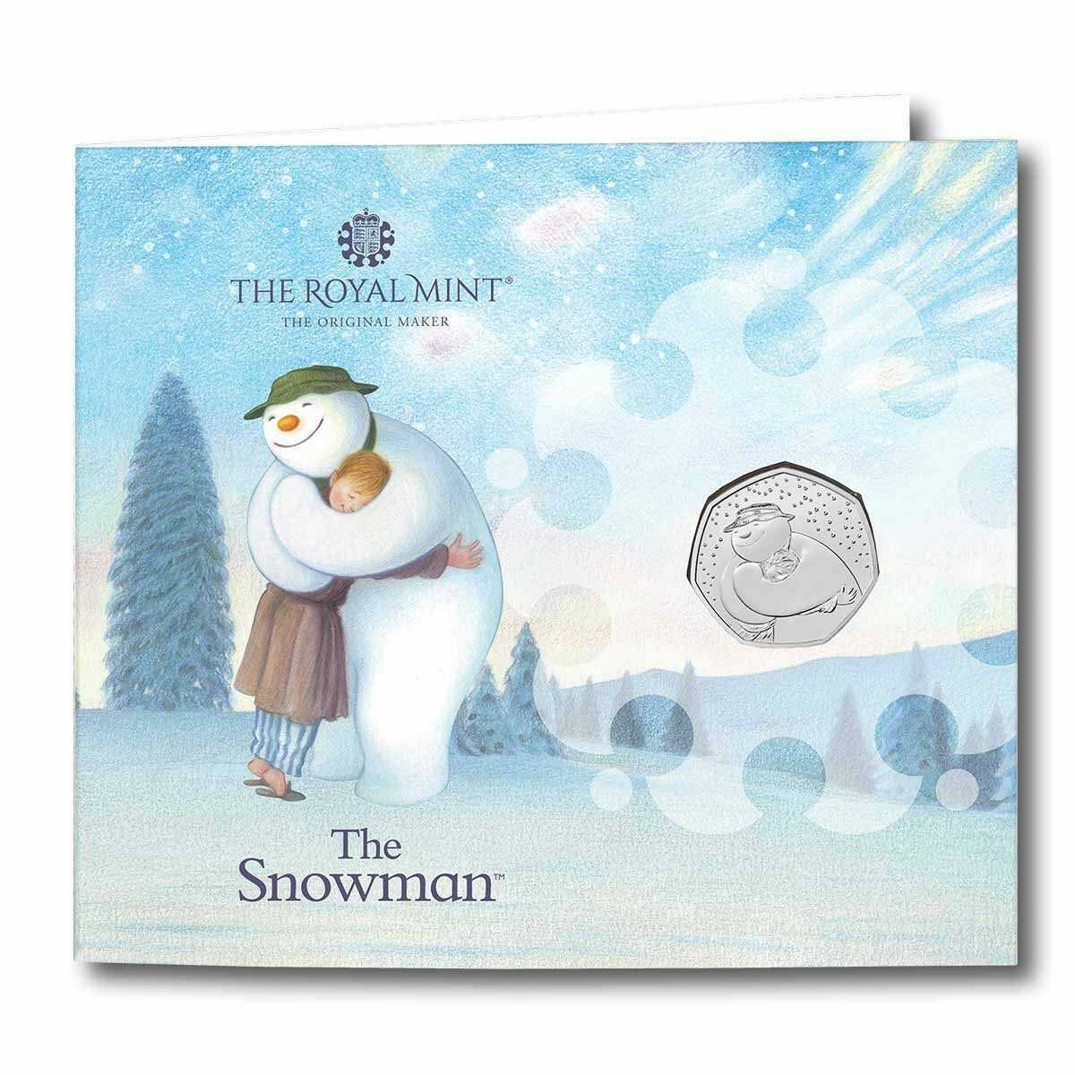 United Kingdom 2020 50p Royal Mint The Snowman BU Sealed Coin Pack