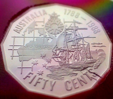 Australia 1988 50 Cent Proof Bicentenary Tall Ships