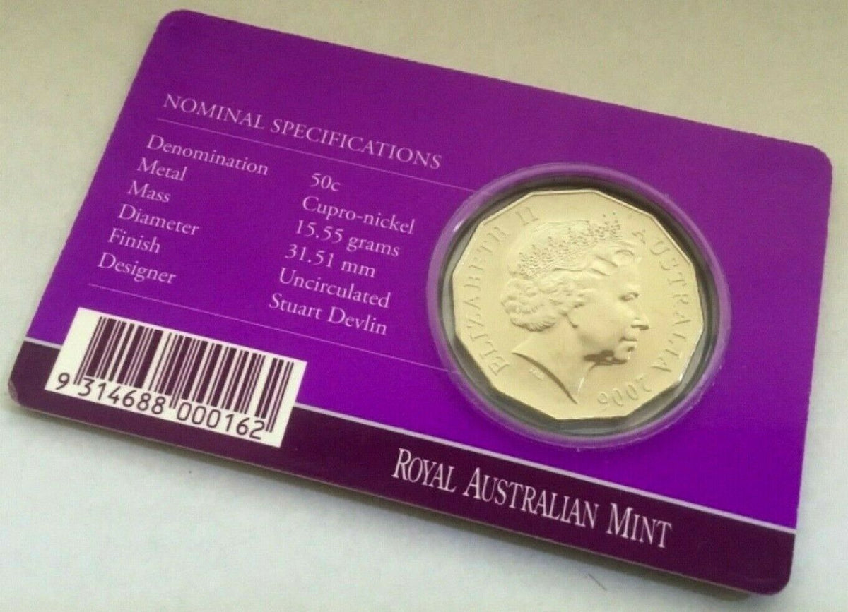Australia 2006 50 Cent Uncirculated Queen Elizabeth Royal Visit