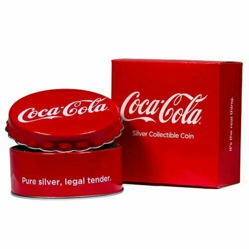 Fiji 2018 $1 Proof Coke Coca-Cola Bottle Cap 6g Silver