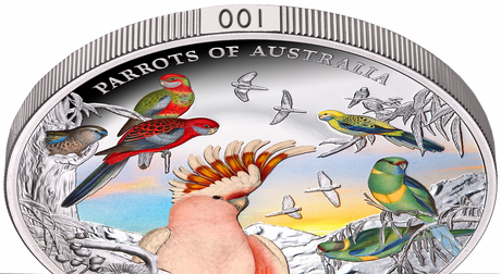 Niue 2021 World Money Fair $10 Parrots of Australia 5oz Silver Proof