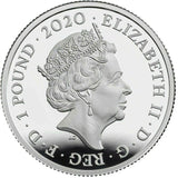United Kingdom 2020 £1 James Bond Aston Martin 1/2oz .999 Silver Proof