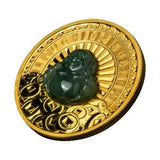 Tuvalu  2021 $100 Proof Laughing Buddha 1 Oz Gold & Jade Coin