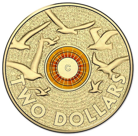 Australia 2015 $2 Orange Coloured Uncirculated Remembrance Day ‘C’ Mintmark