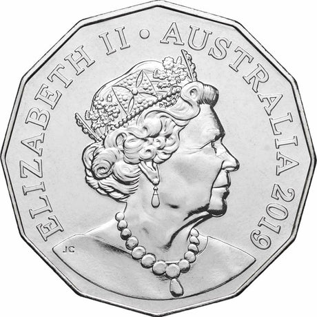 Australia 1966 – 2019 50 Cent Uncirculated Queen Elizabeth II Portrait 7-coin collection