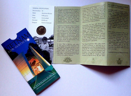Australia 2003 $1 Uncirculated Vietnam Forces  Only 57,000 Made