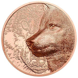 Mongolia 2021 250 Togrog  Mystic Wolf  Copper Prooflike CIT Smartminting®
