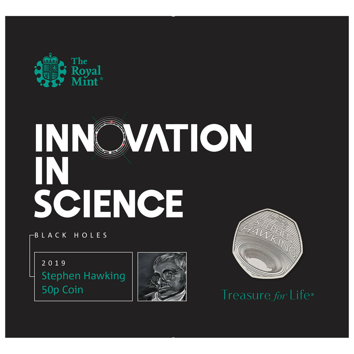 United Kingdom 2019 50p Celebrating the Life of Stephen Hawking BU Coin Pack