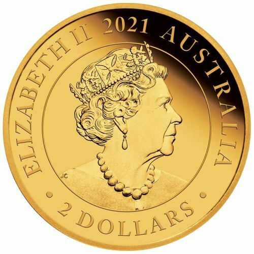 Australia 2021 $2 Uncirculated Mini Roo 0.5g Gold Coin Coin Pack