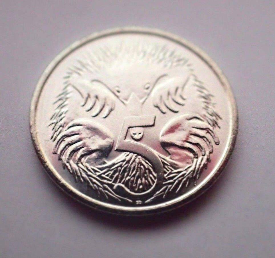 Australia 2016 5 Cent Uncirculated Queen's Head Obverse ex Bag Echidna