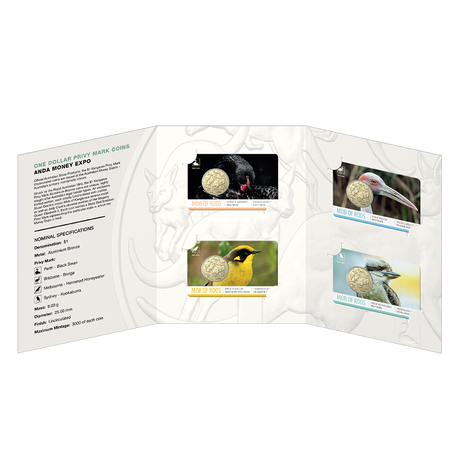 Australia 2020 Empty ANDA Folder for Native Bird Privy Mark $1