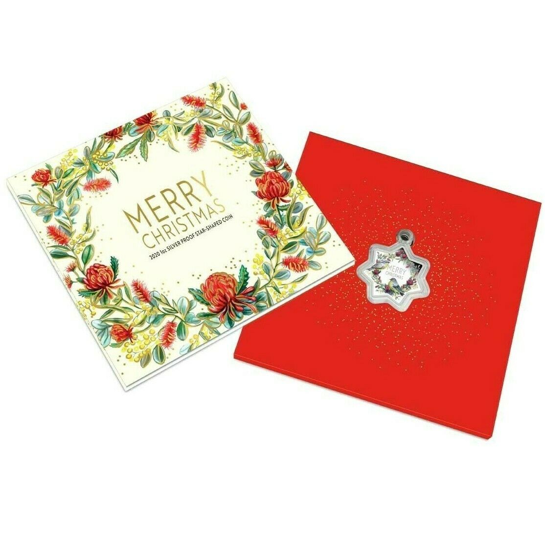 Australia 2020 $1 Uncirculated 1 Oz Star Shaped Christmas Garland Australian Native Flowers Box