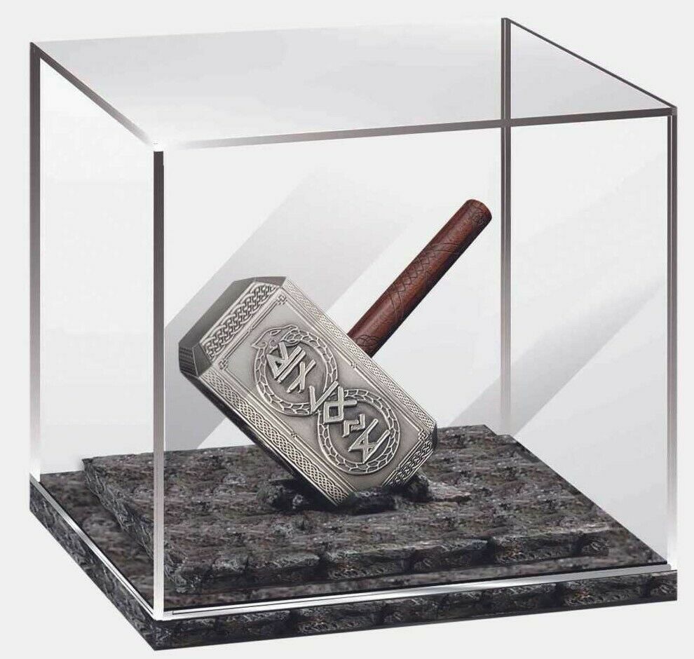 Solomon Island 2021 $10 Thor's Iconic Hammer "MJÖLNIR" 1/2 Kilo Antiqued Silver