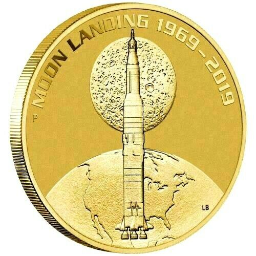Australia 2019 $1 Moon Landing 50th Anniversary Stamp and Coin Cover PNC Neil Armstrong Recording
