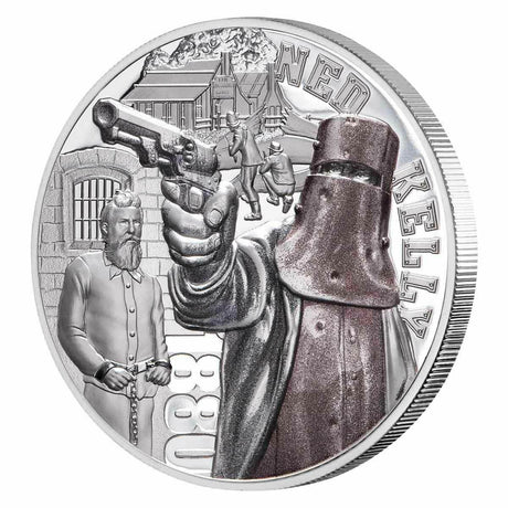 Niue 2020 $5 Proof Ned Kelly 2oz Silver Coin Reverse Side