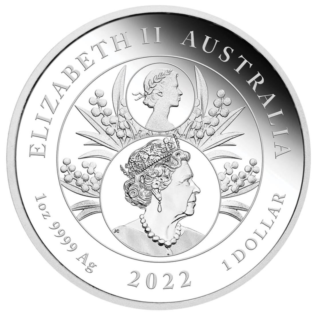 Australia 2022 $1 Queen Elizabeth II's Platinum Jubilee 1oz Silver Proof Coin Perth Mint