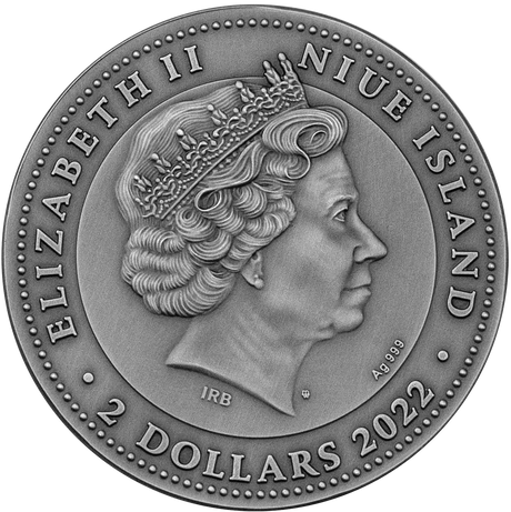 Niue 2022 $2 In Victoria 1oz Antique Silver Coin