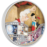 Niue 2022 $10 Disney Cinema Masterpieces - Pinocchio 3oz Silver Coloured Coin