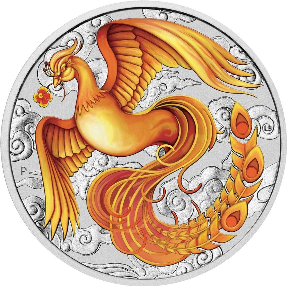 Australia 2022 $1 Phoenix 1oz Silver Coloured Coin in Card