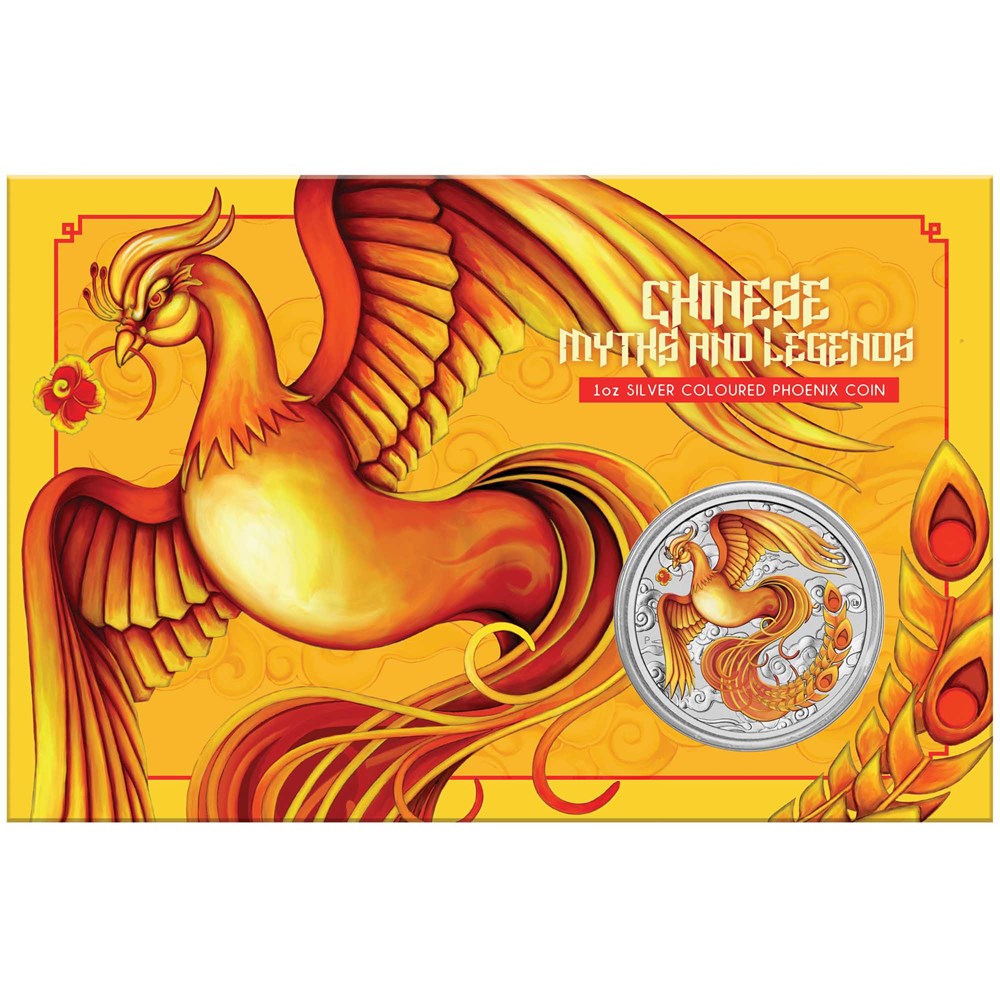 Australia 2022 $1 Phoenix 1oz Silver Coloured Coin in Card