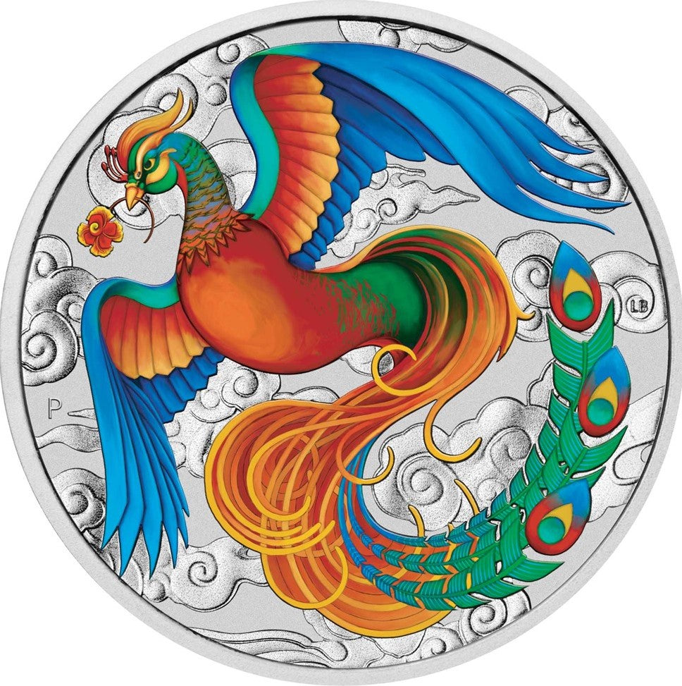 Australia 2022 $1 Phoenix 1oz Silver Vivid Coloured Coin in Card