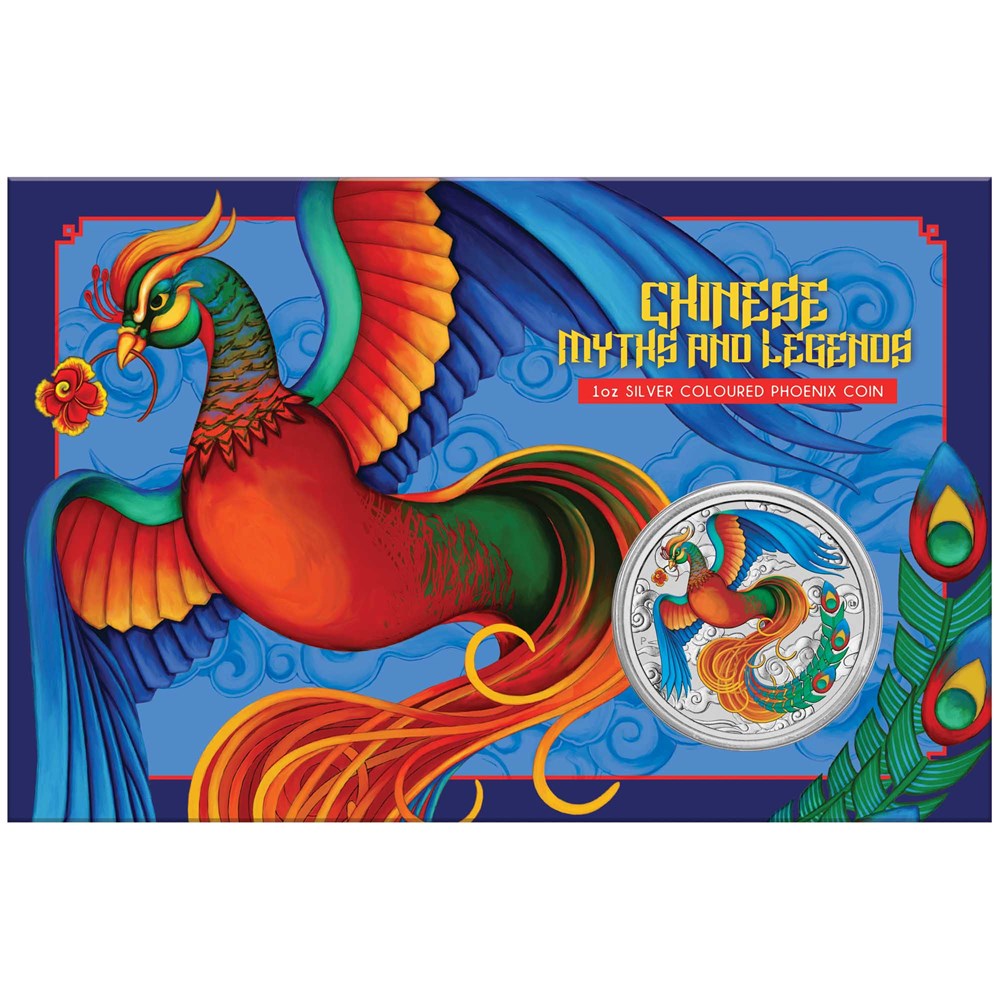 Australia 2022 $1 Phoenix 1oz Silver Vivid Coloured Coin in Card