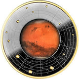 Cameroon 2021 500 Francs Silver Ruthenium Proof Coin - Solar System Series - Mars with Magnifying Lens Coloured