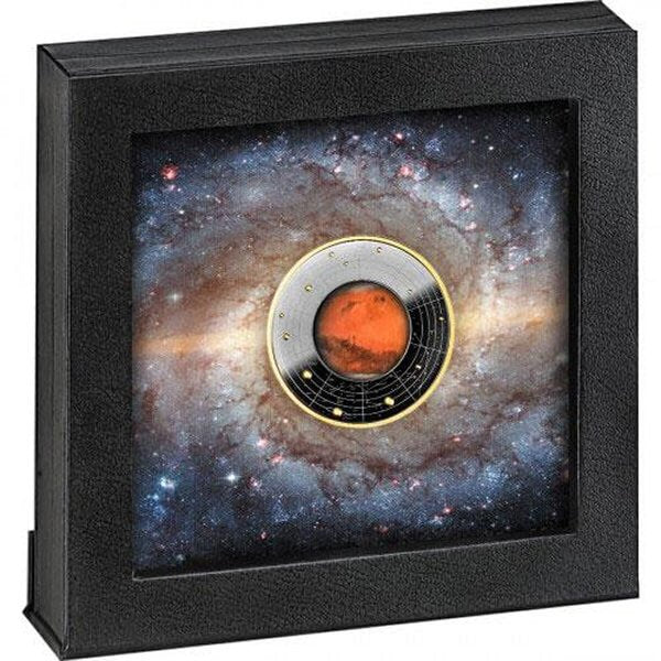 Cameroon 2021 500 Francs Silver Ruthenium Proof Coin - Solar System Series - Mars with Magnifying Lens Coloured