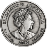 Australia 2022 $2 Maali Swan 2 oz .9999 Antique Silver Perth Mint