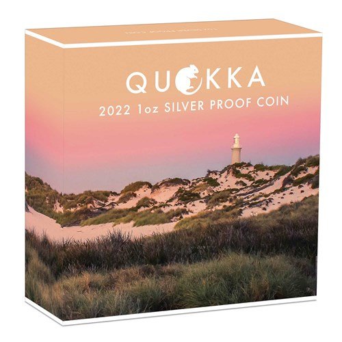 Australia 2022 $1 Quokka 1oz Silver Proof Coloured Coin Perth Mint