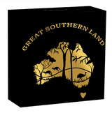 Australia 2022 $200 Great Southern Land 2oz Gold Proof Opal Coin. Gold Foiled Box.