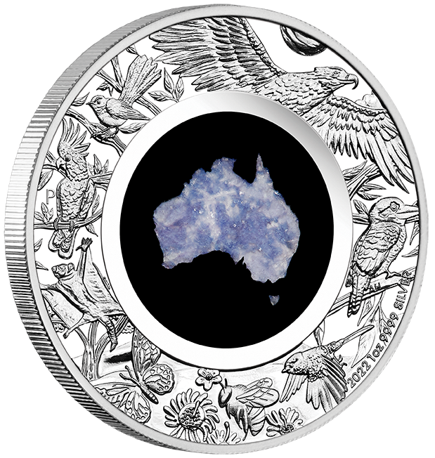Australia 2022 $1 Great Southern Land 1oz Silver Proof Lepidolite Coin Perth Mint
