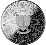 Cameroon 2021 500 Francs Silver Ruthenium Proof Coin - Solar System Series - Uranus with Magnifying Lens Coloured