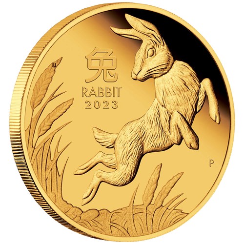 Australia 2023 $100 Australian Lunar Series III Year of the Rabbit 1oz Gold Proof Coin Perth Mint
