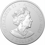 Australia 2023 $1 AC/DC Frosted  Silver Uncirculated Coin