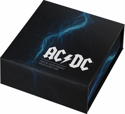 Australia 2023 $1 AC/DC Frosted  Silver Uncirculated Coin