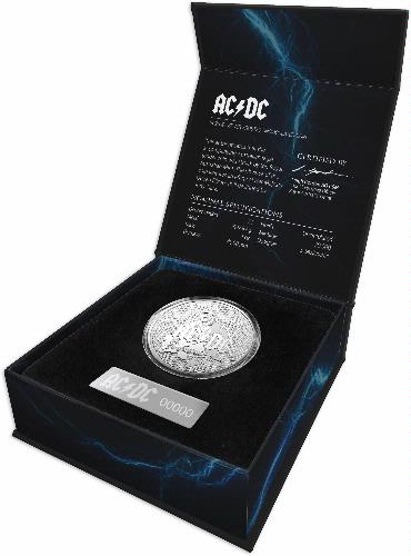Australia 2023 $1 AC/DC Frosted  Silver Uncirculated Coin